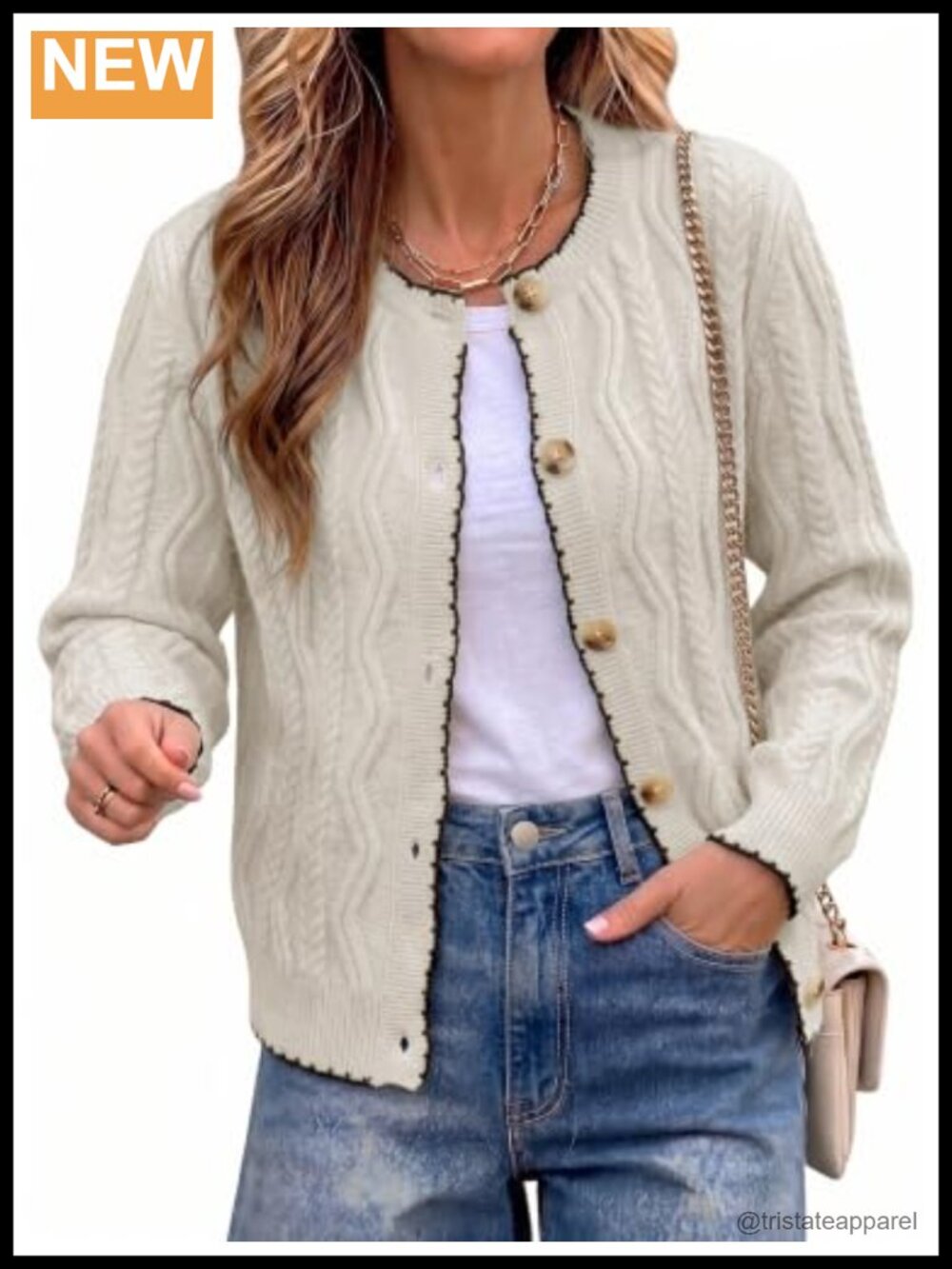 Women's Cardigan Sweaters Long Sleeve Fall Knit Cable Button Down